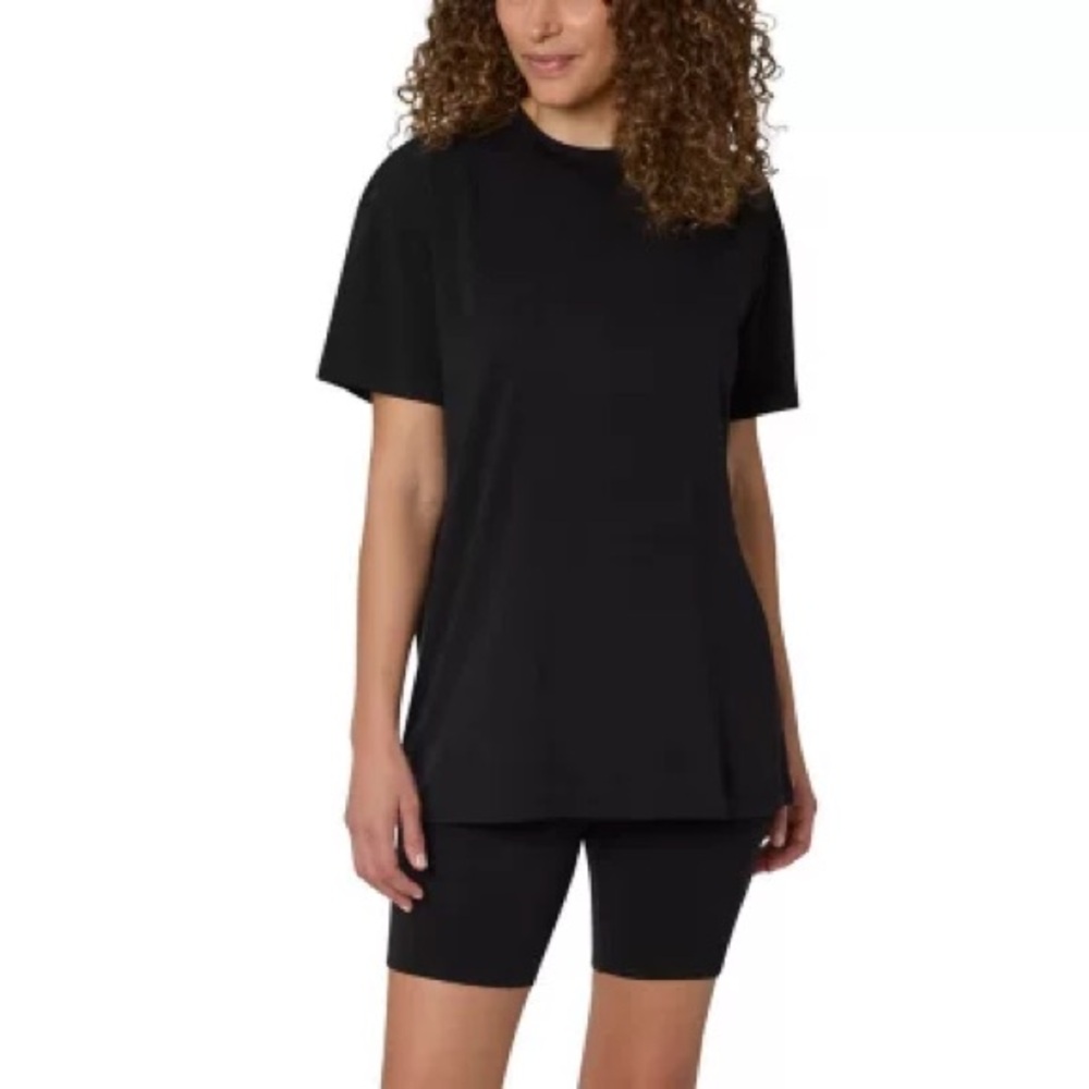 LOFT 2 Piece Bike Short Pajama Set in Black
